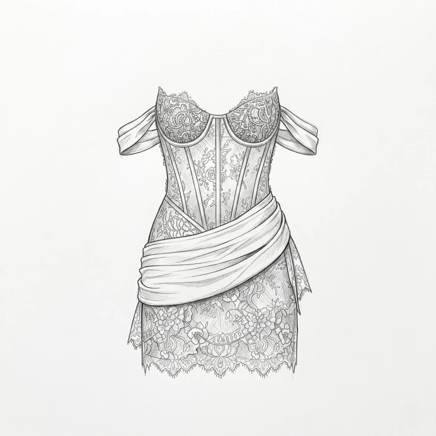 Technical jacket sketch
